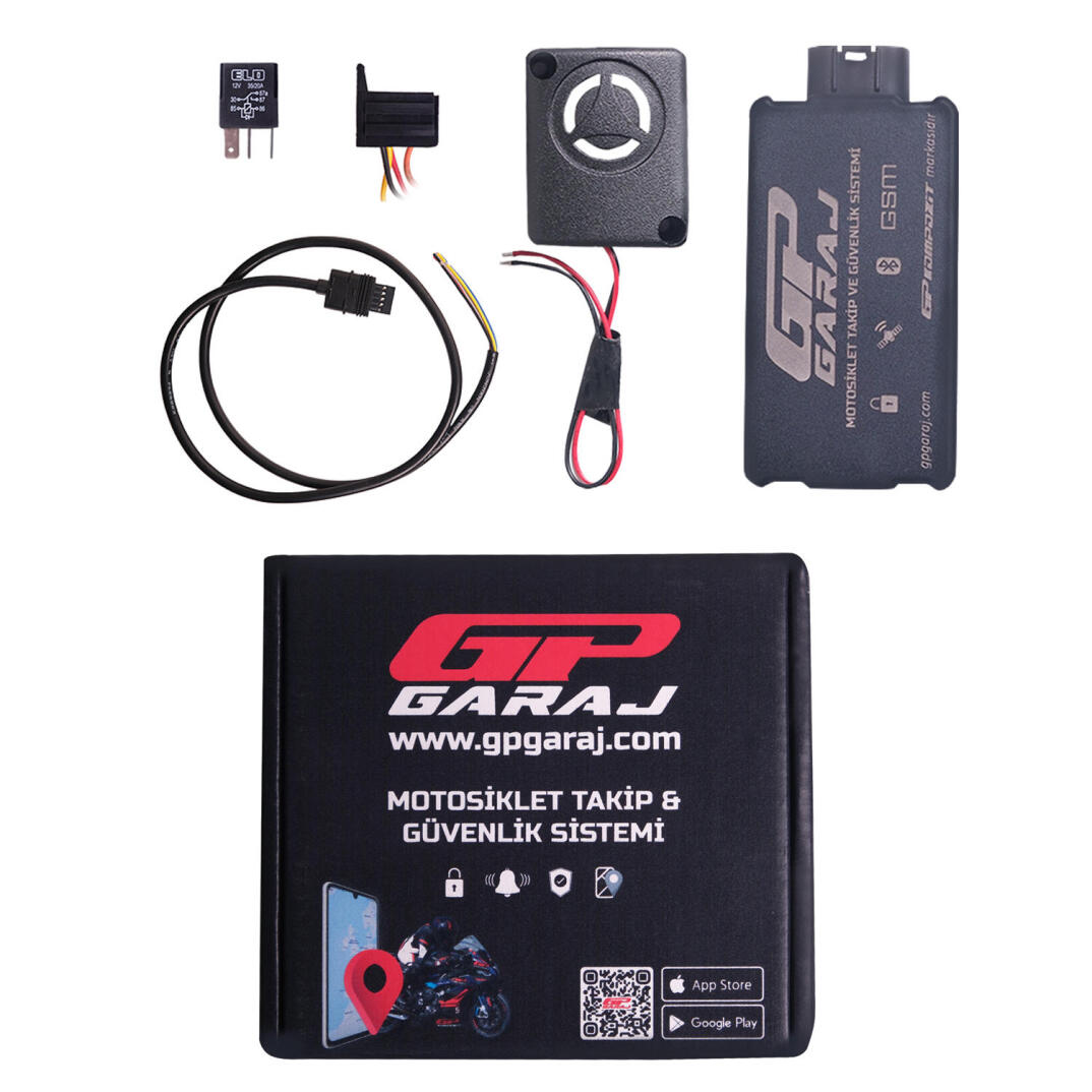 GP Garaj TKP001 Motosiklet Takip Ve Güvenlik Sistemi + Siren Alarm Modülü + Blokaj Sistemi + 2 Yıllık Lisans - 1