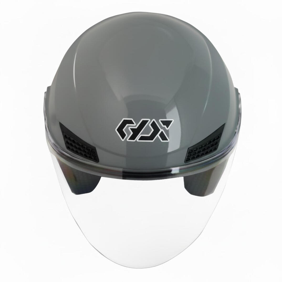 GP GX MKS005-GNG Şeffaf Vizörlü Motosiklet Yarım Kask - 2