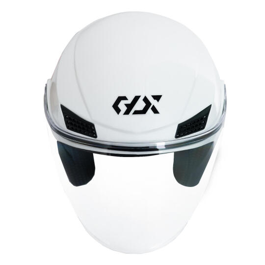 GP GX MKS005-PW Şeffaf Vizörlü Motosiklet Yarım Kask (1)