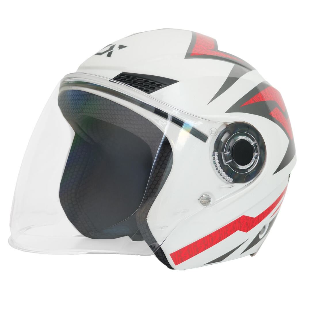 GP GX MKS005-PWRG Şeffaf Vizörlü Motosiklet Yarım Kask - 1