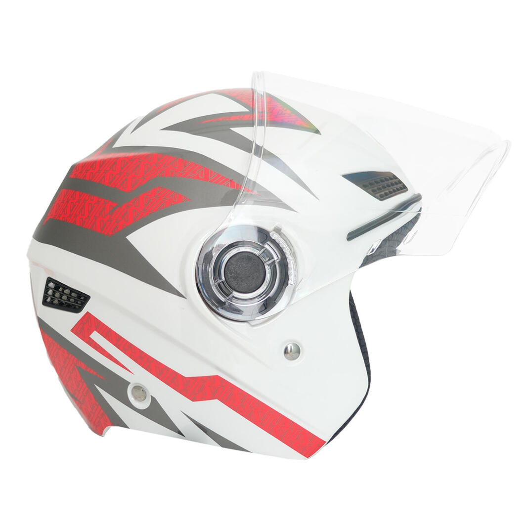 GP GX MKS005-PWRG Şeffaf Vizörlü Motosiklet Yarım Kask - 3