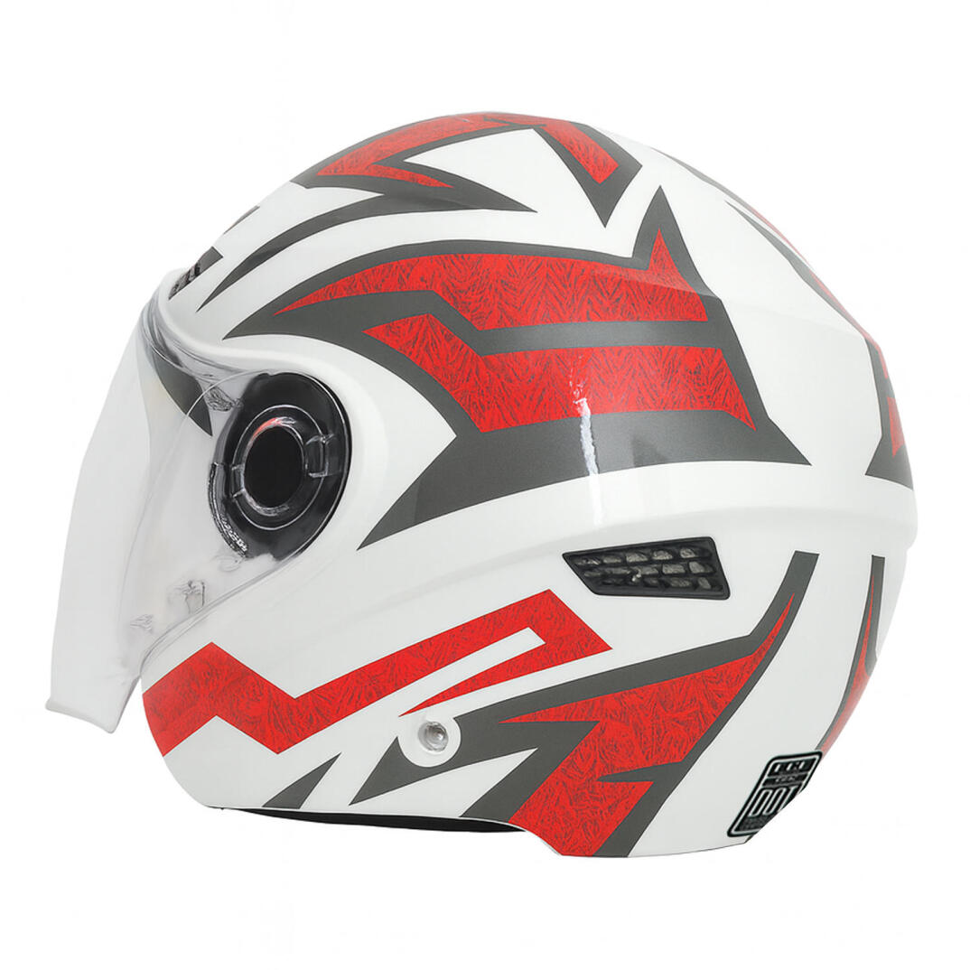 GP GX MKS005-PWRG Şeffaf Vizörlü Motosiklet Yarım Kask - 4