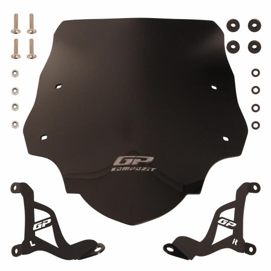 GP Kompozit Aprilia SR 125 / 160 2024 Uyumlu Kısa Ön Cam Siyah - 3