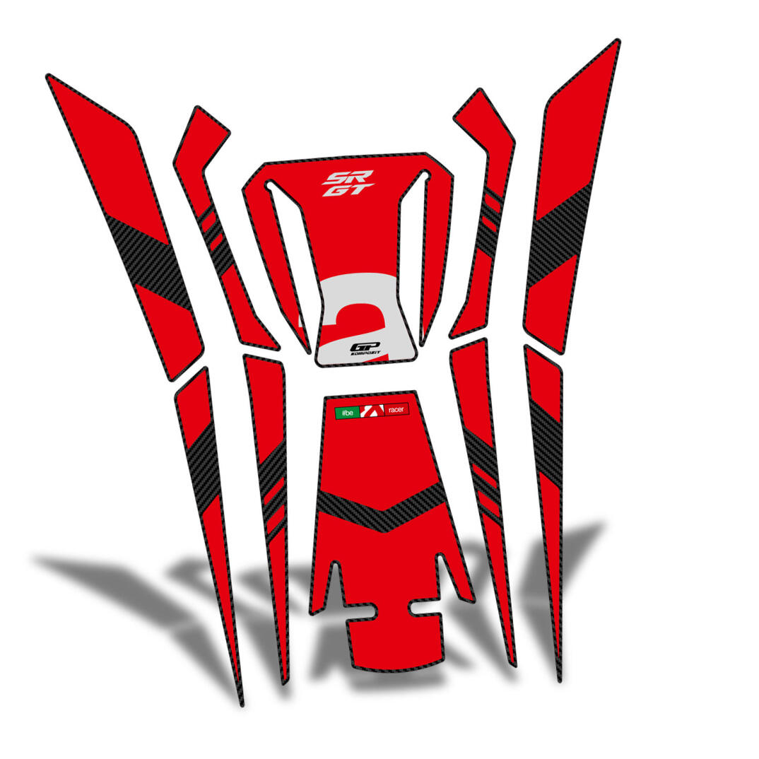 GP Kompozit Aprilia SR GT 125 / 200 2022-2023 Uyumlu Tank Pad Kırmızı - 5