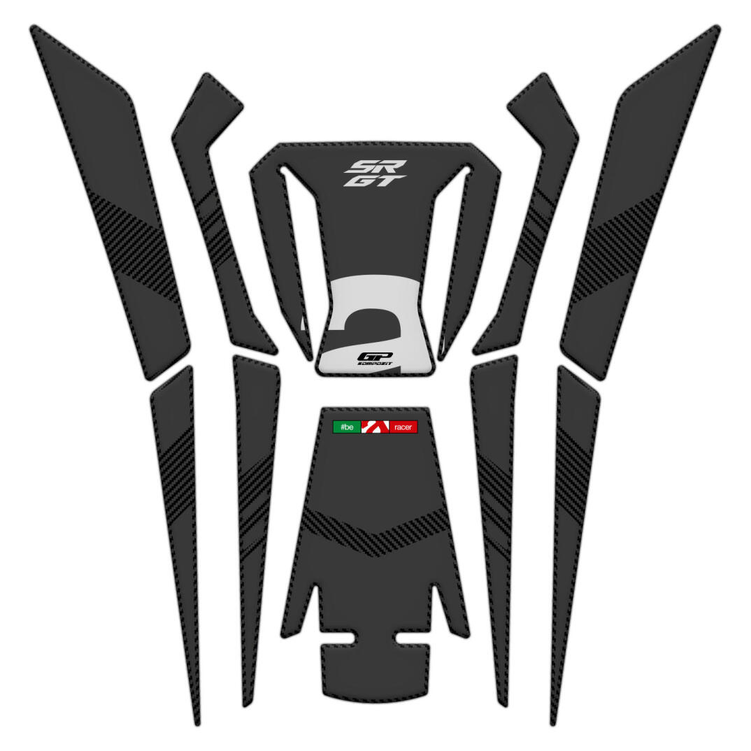 GP Kompozit Aprilia SR GT 125 / 200 2022-2023 Uyumlu Tank Pad Siyah - 1