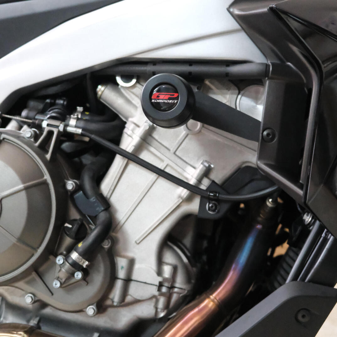 GP Kompozit Aprilia Tuono 660 Factory 2021-2024 Uyumlu Motor Koruma Takozu Siyah - 6