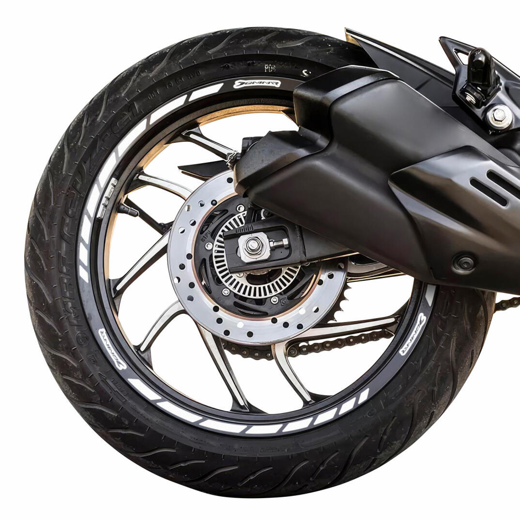 GP Kompozit Bajaj Dominar 250 / 400 2017-2026 Uyumlu Jant Şeridi Reflektif Gri - 3