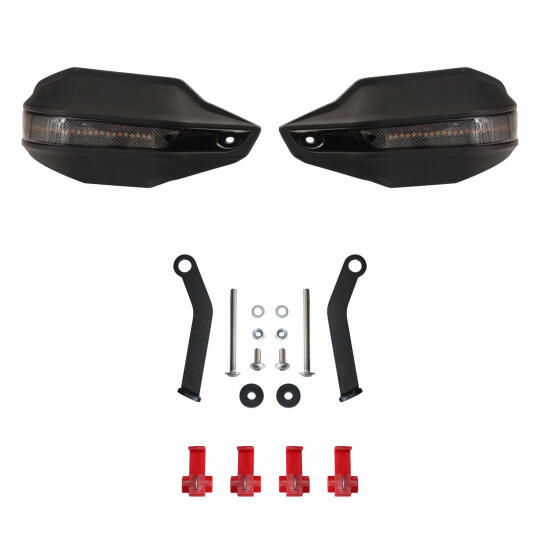 GP Kompozit Bajaj Dominar 250 / 400 2017-2026 Uyumlu Led Sinyalli Elcik Koruma Siyah - 6
