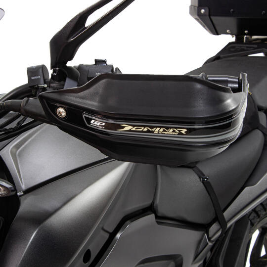 GP Kompozit Bajaj Dominar 250 / 400 2017-2026 Uyumlu Plastik Elcik Koruma Siyah (1)