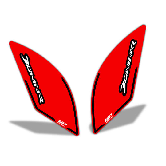 GP Kompozit Bajaj Dominar 250 / 400 2017-2026 Uyumlu Yan Pad Kırmızı (1)