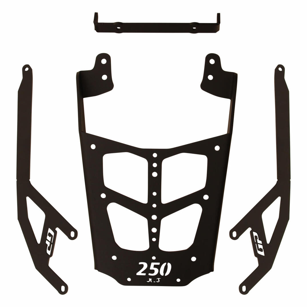 GP Kompozit Bajaj Pulsar F 250 2022-2026 Uyumlu Arka Çanta Demiri Siyah - 1