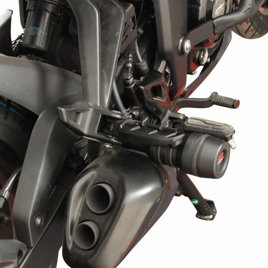 GP Kompozit Bajaj Pulsar F 250 2022-2026 Uyumlu Egzoz Koruma Takozu Siyah - 4