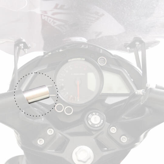 GP Kompozit Bajaj Pulsar F 250 2022-2026 Uyumlu Telefon / Navigasyon Tutucu Gri (1)