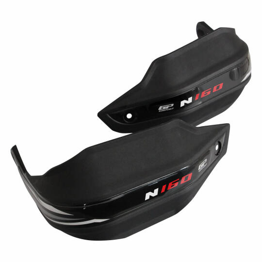 GP Kompozit Bajaj Pulsar N 160 2025-2026 Uyumlu Plastik Elcik Koruma Siyah (1)