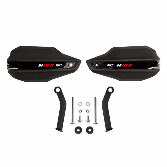 GP Kompozit Bajaj Pulsar N 160 2025-2026 Uyumlu Plastik Elcik Koruma Siyah - 4
