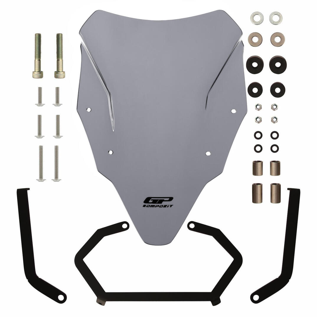 GP Kompozit Bajaj Pulsar N 250 2022-2026 Uyumlu Ön Cam Gri - 5
