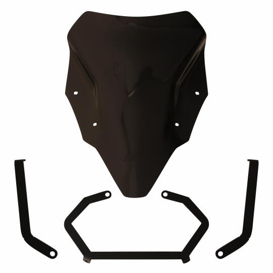 GP Kompozit Bajaj Pulsar N 250 2022-2026 Uyumlu Ön Cam Siyah