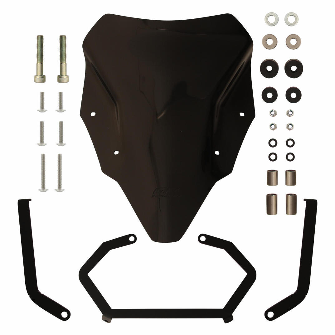 GP Kompozit Bajaj Pulsar N 250 2022-2026 Uyumlu Ön Cam Siyah - 7