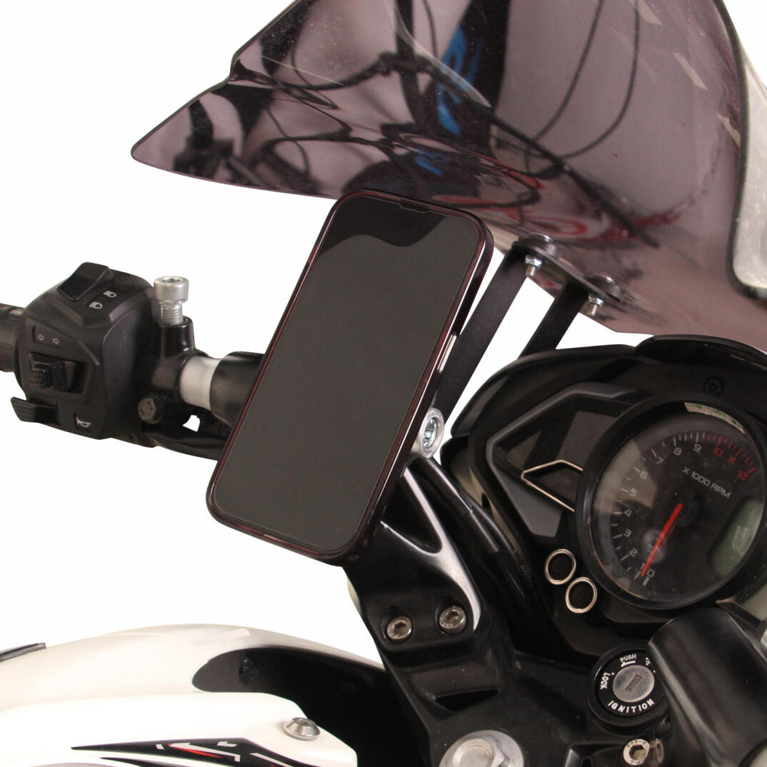 GP Kompozit Bajaj Pulsar NS 125 / NS 200 / RS 200 2011-2026 Uyumlu Telefon / Navigasyon Tutucu Gri - 2