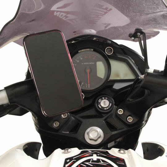 GP Kompozit Bajaj Pulsar NS 125 / NS 200 / RS 200 2011-2026 Uyumlu Telefon / Navigasyon Tutucu Gri - 3