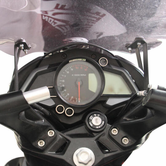 GP Kompozit Bajaj Pulsar NS 125 / NS 200 / RS 200 2011-2026 Uyumlu Telefon / Navigasyon Tutucu Gri - 5
