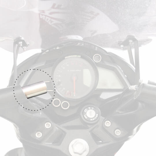 GP Kompozit Bajaj Pulsar NS 125 / NS 200 / RS 200 2011-2026 Uyumlu Telefon / Navigasyon Tutucu Gri - 6