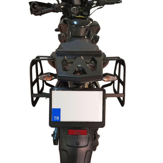 GP Kompozit Bajaj Pulsar NS 200 2011-2023 Uyumlu Yan Çanta Demiri Siyah - 4