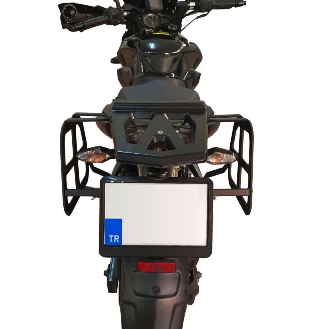 GP Kompozit Bajaj Pulsar NS 200 2011-2023 Uyumlu Yan Çanta Demiri Siyah - 4