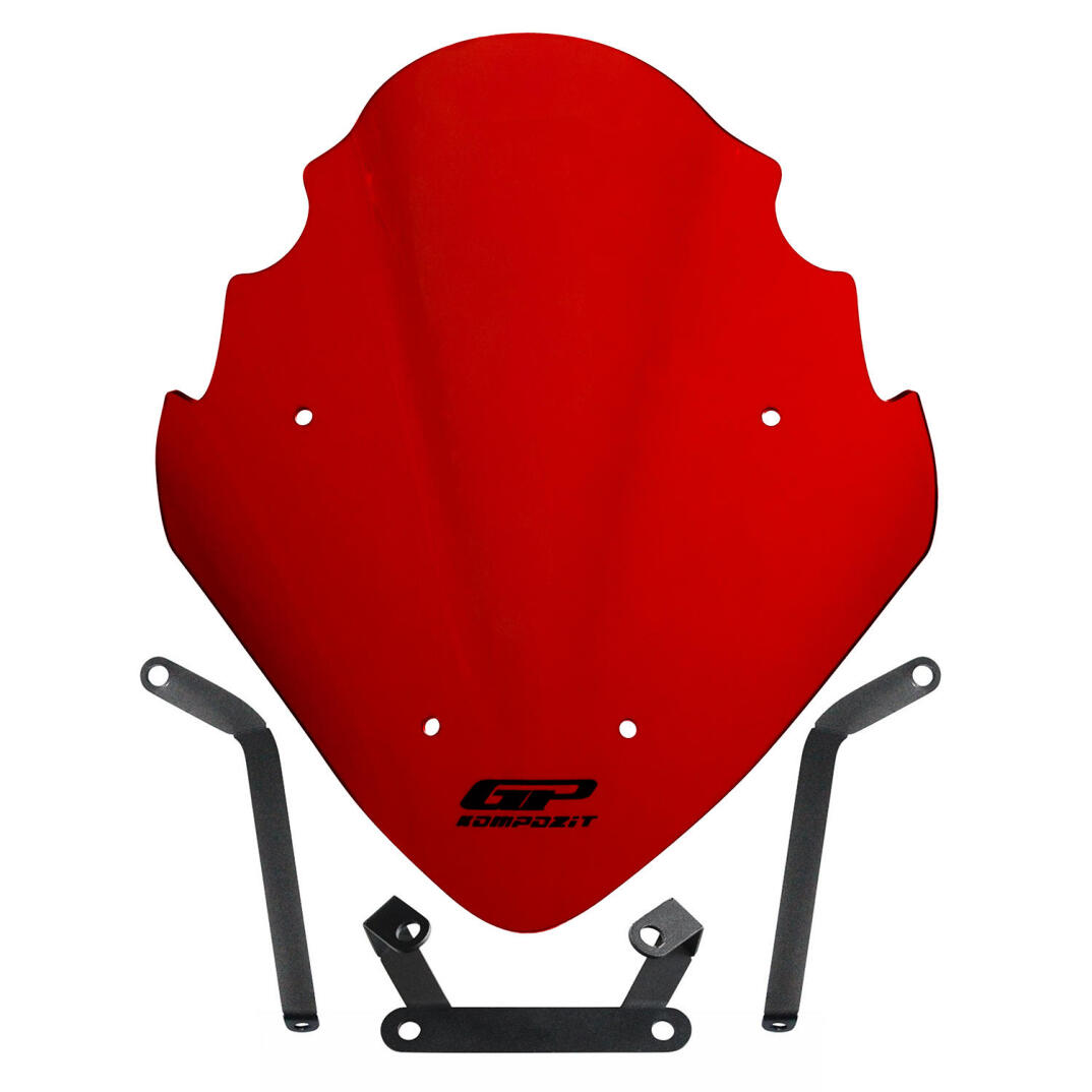 GP Kompozit Bajaj Pulsar NS 200 2011-2024 Uyumlu Ön Cam Kırmızı - 1