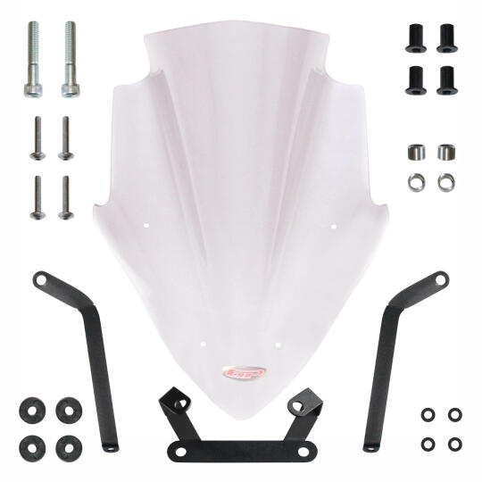 GP Kompozit Bajaj Pulsar NS 200 2011-2024 Uyumlu Ön Cam Şeffaf - 4
