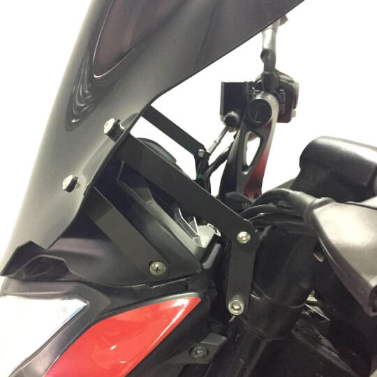 GP Kompozit Bajaj Pulsar NS 200 2011-2024 Uyumlu Ön Tur Camı Siyah - 3