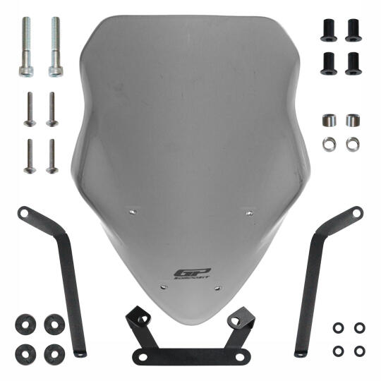 GP Kompozit Bajaj Pulsar NS 200 2011-2024 Uyumlu Uzun Tur Camı Füme - 7