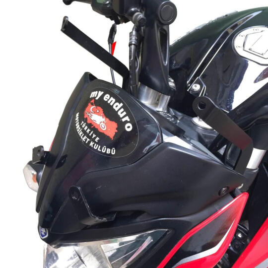 GP Kompozit Bajaj Pulsar NS 200 2011-2024 Uyumlu Uzun Tur Camı Şeffaf - 4