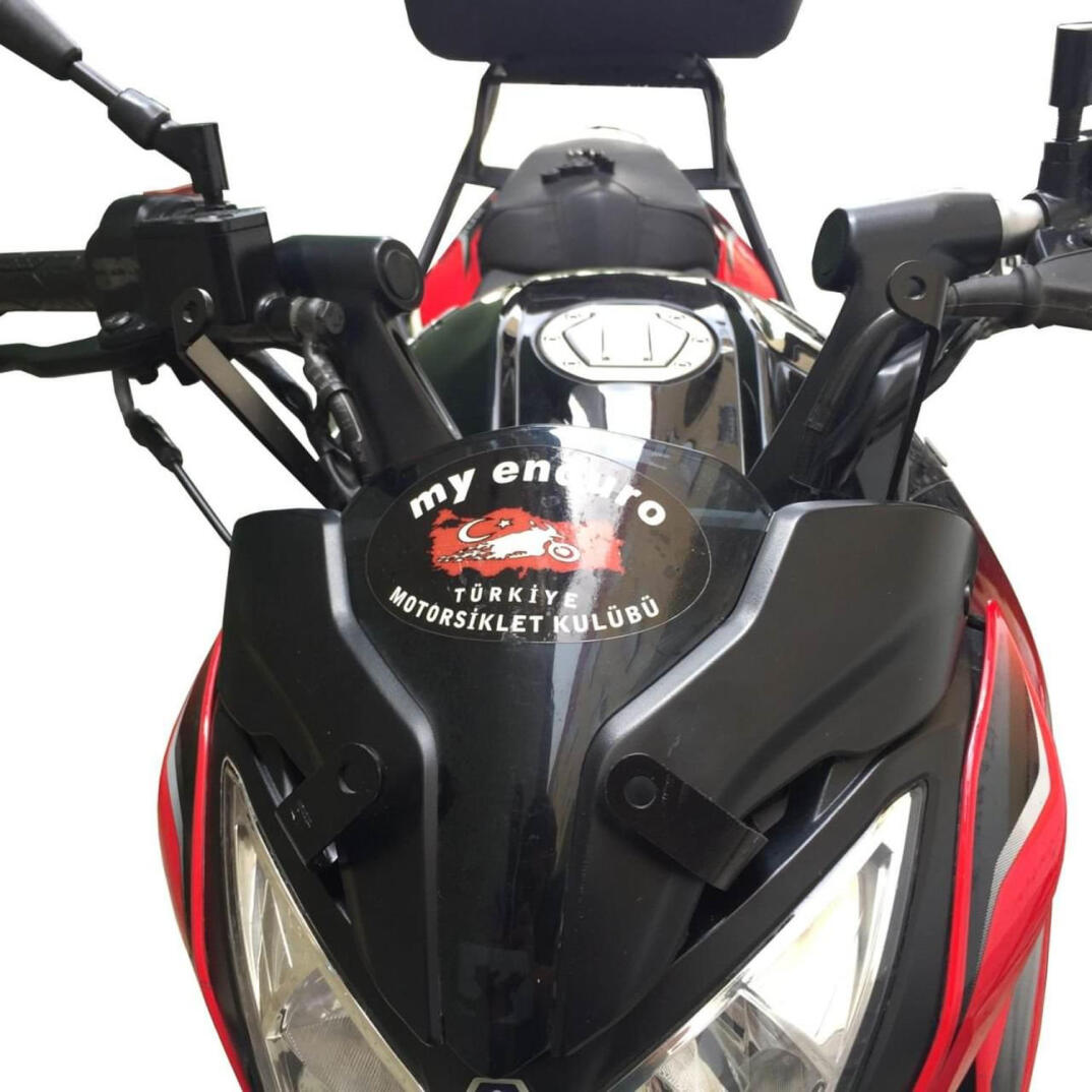 GP Kompozit Bajaj Pulsar NS 200 2011-2024 Uyumlu Uzun Tur Camı Şeffaf - 5
