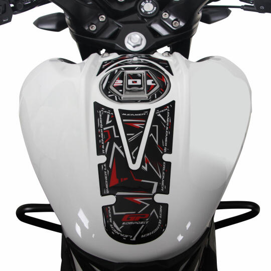 GP Kompozit Bajaj Pulsar NS 200 2011-2026 Uyumlu Tank Pad Seti Kırmızı (1)