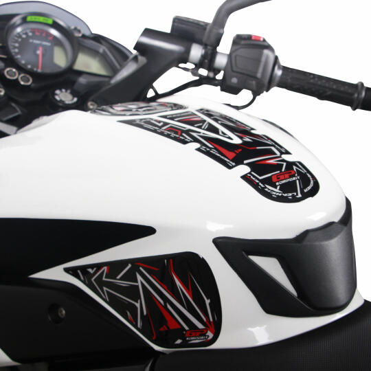 GP Kompozit Bajaj Pulsar NS 200 2011-2026 Uyumlu Tank Pad Seti Kırmızı - 4