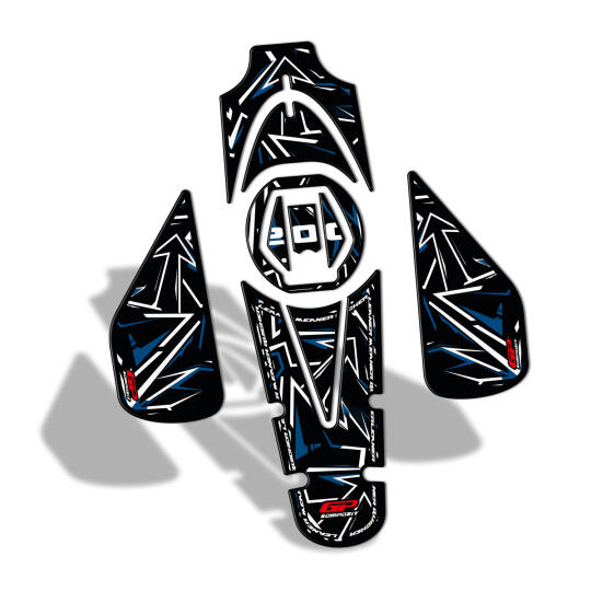 GP Kompozit Bajaj Pulsar NS 200 2011-2026 Uyumlu Tank Pad Seti Mavi - 6