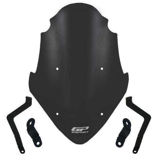 GP Kompozit Bajaj Pulsar NS 400 Z 2025-2026 Uyumlu Ön Tur Camı Siyah