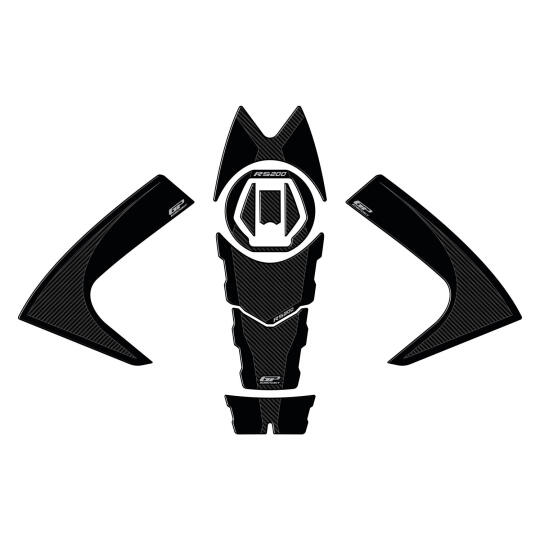 GP Kompozit Bajaj Pulsar RS 200 2015-2024 Uyumlu Tank Pad Seti Karbon - 1