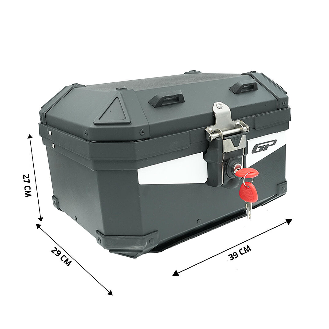 GP Kompozit Base Universal 27 lt Alüminyum Motosiklet Çantası Siyah - 1