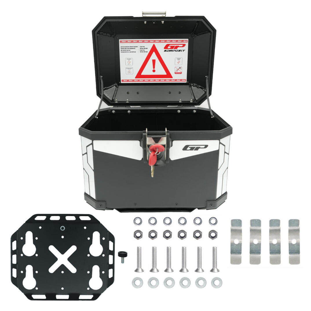 GP Kompozit Base Universal 32 lt Alüminyum Motosiklet Çantası Siyah - 7