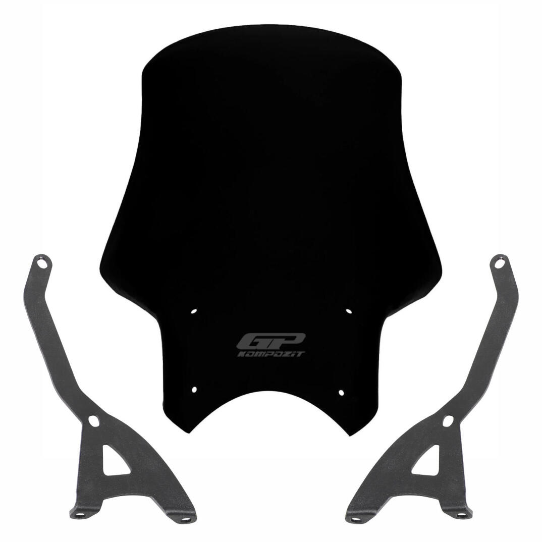 GP Kompozit Benelli Leoncino 2019-2020 Uyumlu Ön Cam Siyah - 1
