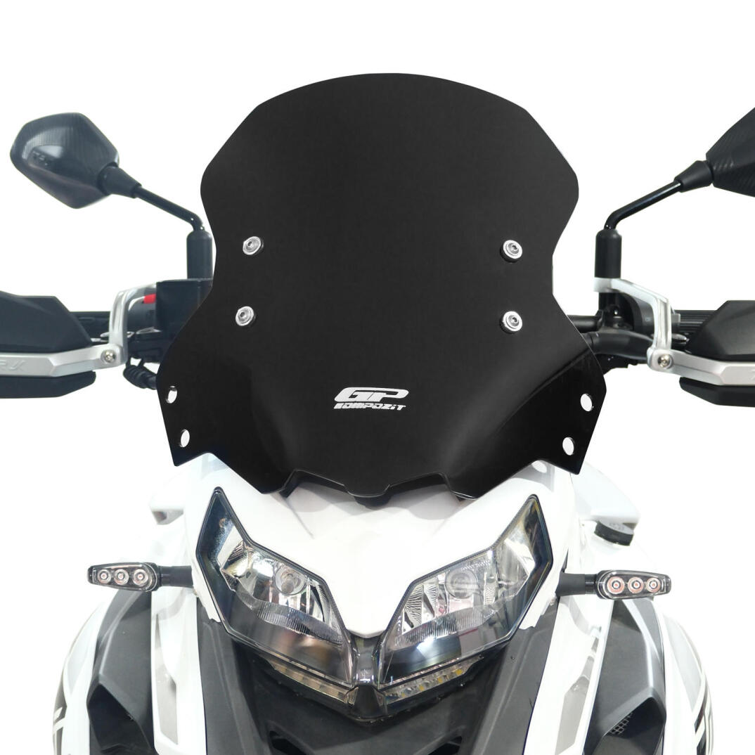 GP Kompozit Benelli TRK 502 / 502X 2018-2023 Uyumlu Ön Cam Siyah - 2