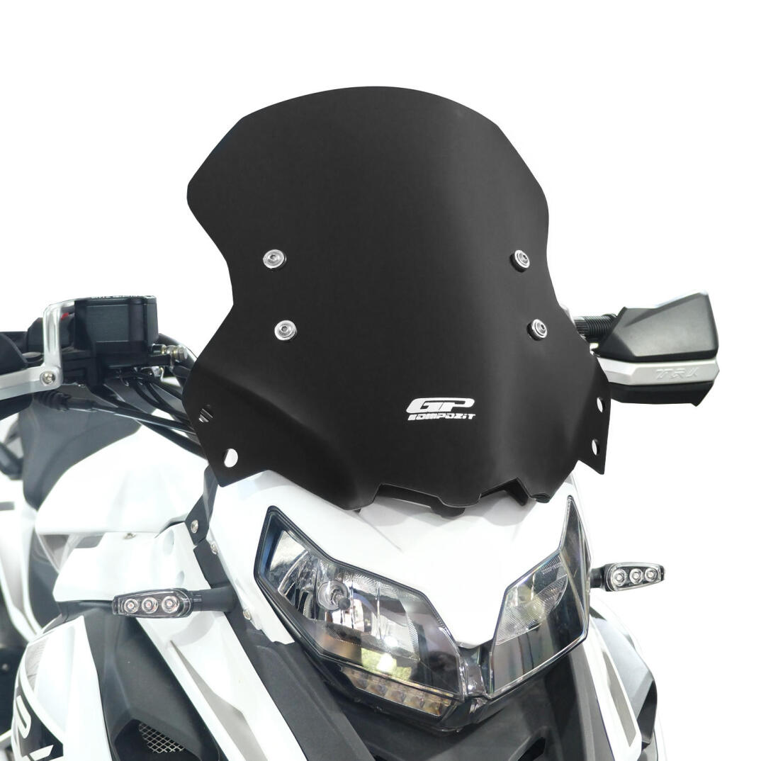 GP Kompozit Benelli TRK 502 / 502X 2018-2023 Uyumlu Ön Cam Siyah - 3