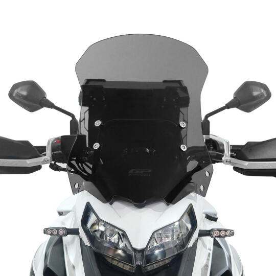 GP Kompozit Benelli TRK 502 / 502X 2018-2023 Uyumlu Ön Tur Camı Füme (1)