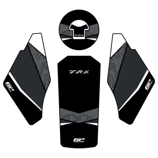 GP Kompozit Benelli TRK 502 / 502X 2018-2024 Uyumlu Tank Pad Siyah