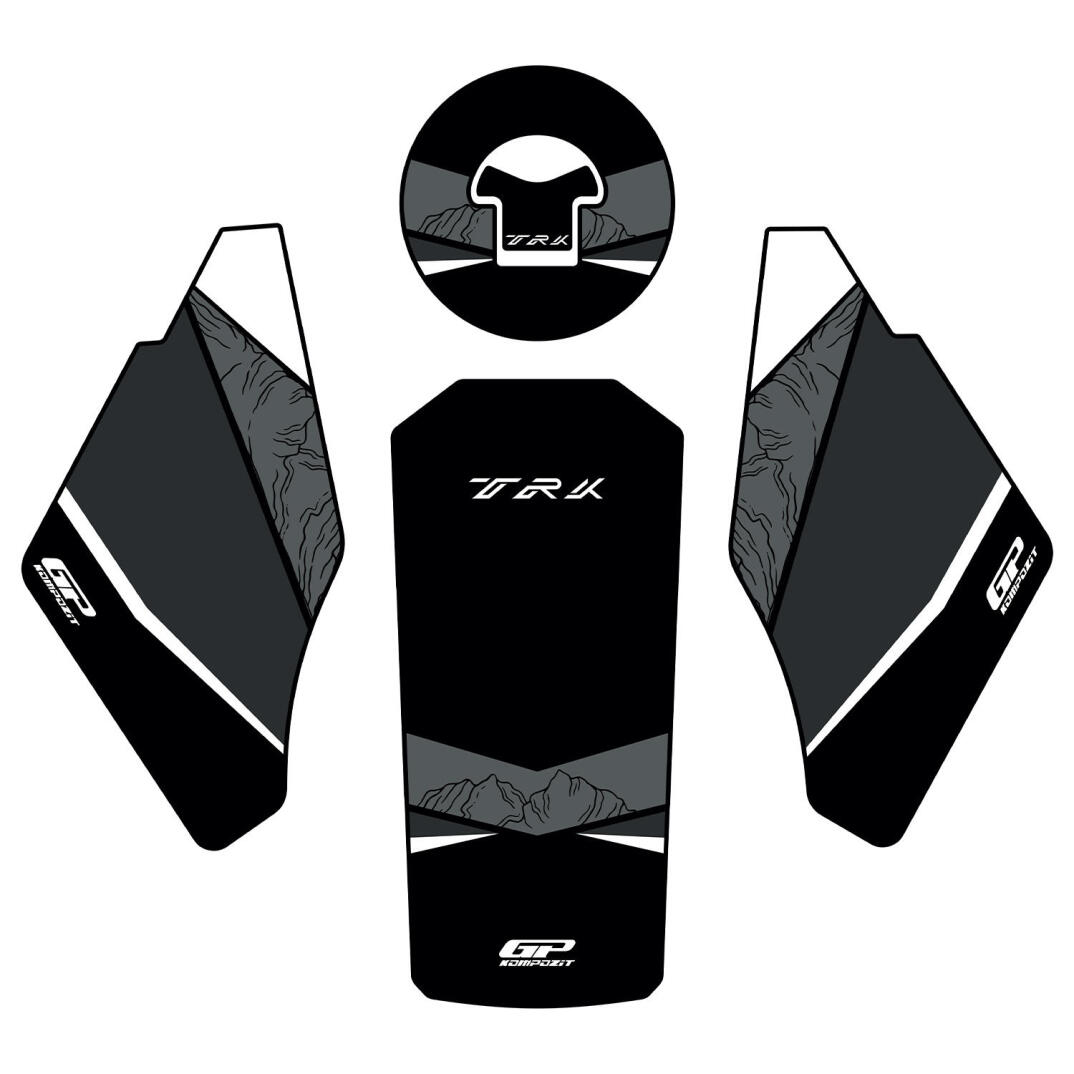 GP Kompozit Benelli TRK 502 / 502X 2018-2024 Uyumlu Tank Pad Siyah - 1
