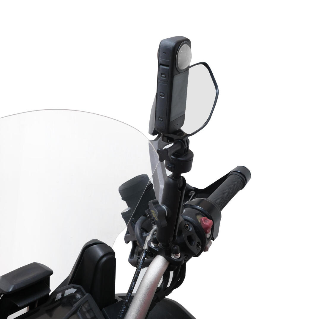 GP Kompozit BGL001 Universal Ayarlanabilir Motosiklet Gidon Aksiyon Kamera Tutucu Siyah - 3