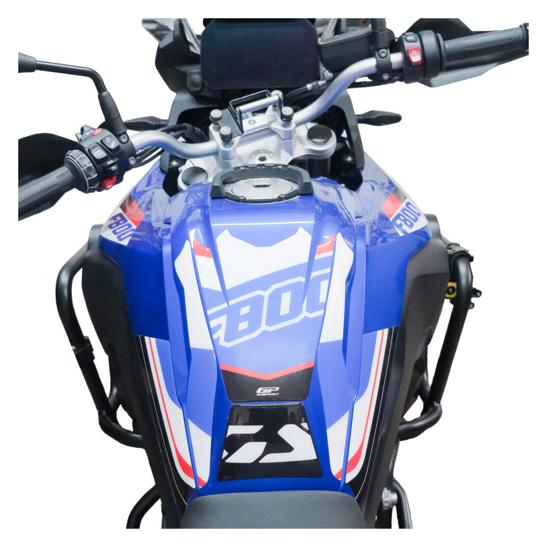 GP Kompozit BMW F 800 GS 2024 Uyumlu Tank Pad Seti Mavi-Kırmızı - 3