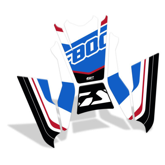 GP Kompozit BMW F 800 GS 2024 Uyumlu Tank Pad Seti Mavi-Kırmızı - 5